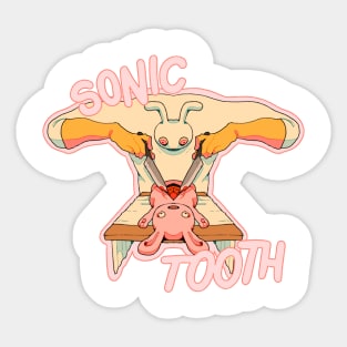 Sonic Tooth Bunny Sticker